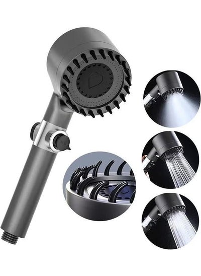 Buy Shower Head Powerful Flow with Filter, Shower Head High Pressure Water Saving Spray with 3 Modes and Water Stop Button Massage Showerhead for Adults Children Pets Home and Gym Use in Saudi Arabia