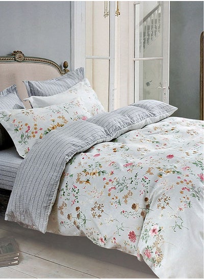 Buy Spring On White Duvet Cover Set for Queen/Double/Full beds in UAE