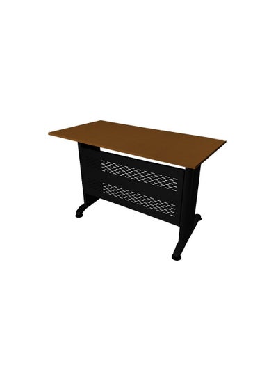 اشتري Strong black metal office desk - Brown 100x60 في مصر