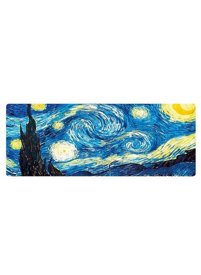 اشتري 300x800x1.5mm Unlocked Am002 Large Oil Painting Desk Rubber Mouse Pad(Starry Sky) في السعودية