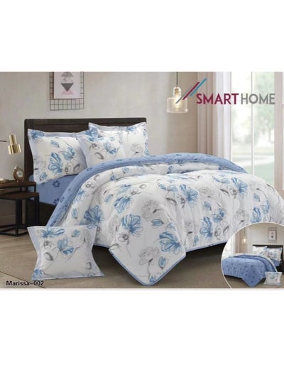 Buy two-sided quilt set, two-sided mattress, consisting of 6 pieces, quilt with 6-piece filling, 100% microfiber, quilt size 230X250 cm in Saudi Arabia