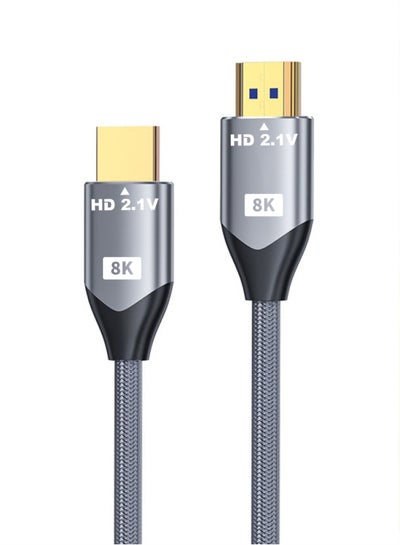 اشتري كابل VONQU 8K HDMI 2.1 كابل HDMI عالي السرعة 48 جيجابت في الثانية HD مضفر الرصاص ديناميكي 3 أمتار للكمبيوتر PS5 PS4 Switch XBox HDTV جهاز عرض في السعودية