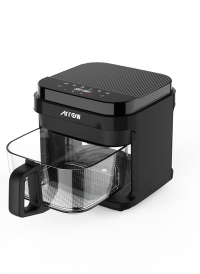 Buy ARROW GLASS AIR FRYER, 5.5 L, DETACHABLE DRAWER, VISABLE WINDOW,RO-06AFAO in Saudi Arabia