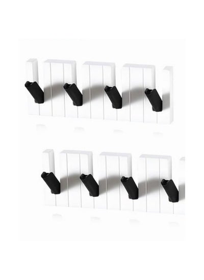 Buy 2-Piece Wall Mounted Coat Hook,Piano Shape Artistic Coat  Hat Rack in UAE