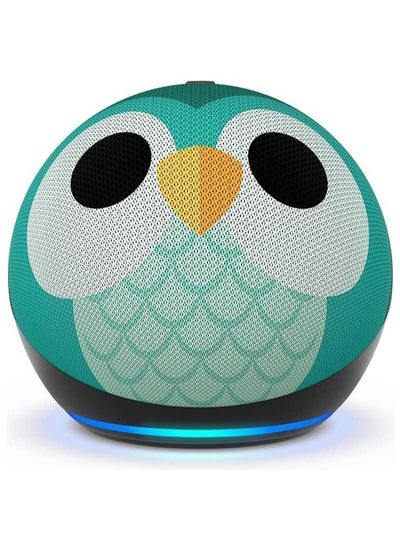 Buy Echo Dot Kids 5th Gen supports Alexa a new design an account equipped with a parental control system in the shape of a dragon the fifth generation a recent version(Owl) in UAE