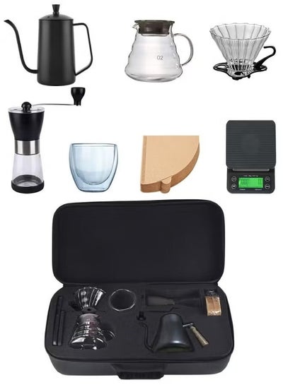 Buy V60 coffee set, manual coffee accessory set, all in a portable travel bag 57*16*27cm in UAE