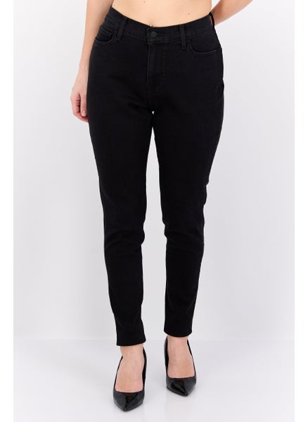 اشتري Women Super Skinny Fit Plain Stretchable Jeans, Black في الامارات