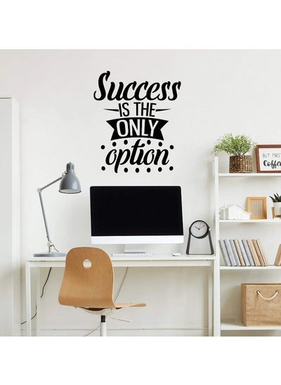 Buy Home Gallery Success is The Only Option Sticker wall art 65x55 cm Black in Egypt