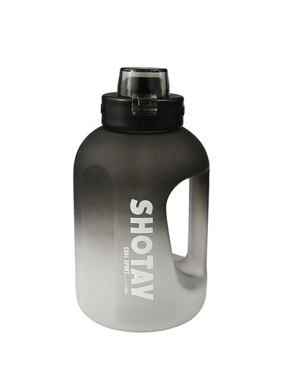 Buy SHOTAY 2.0L Sports Water Bottles Half Gallon Motivational with Time Marker Removable Straw, BPA Free And Leakproof,  Big Water Jug  for Fitness, Gym, Sports And Camping. in Saudi Arabia