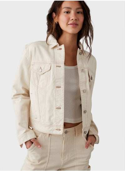 Buy Classic Denim Pocket Detail Jacket in UAE