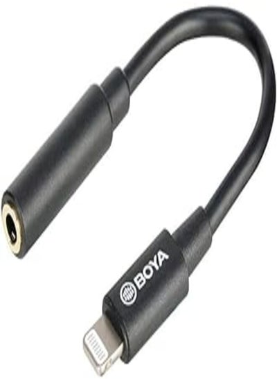 اشتري Boya By-K3 3.5Mm Trrs Female To Lightning Adapter Cable - Black في مصر