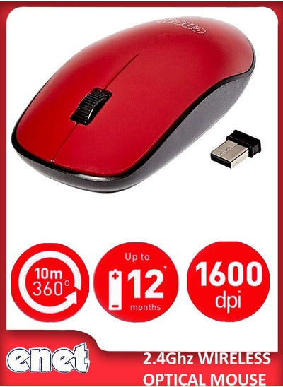 Buy Wireless Mouse 2.4Ghz Comfortable Click Mouse with USB Receiver 1600DPI High Precise Portable Mouse 10m Working Range for Laptop Chromebook MacBook Notebook PC in UAE