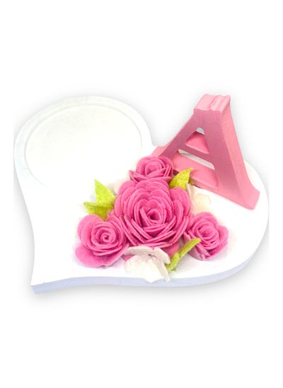 اشتري Love Gift for letter A, Pink  Color, special gift for Love, suitable as a Mug Holder, Handmade Gift. في الامارات