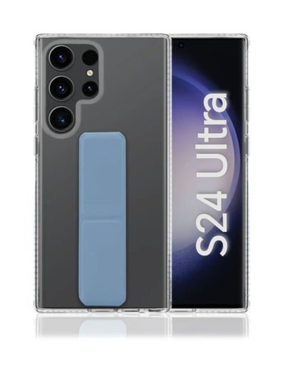 Buy Case Cover For Samsung Galaxy S24 Ultra With Magnetic Hand Grip 3 in 1 Clear / Blue Sky in Saudi Arabia