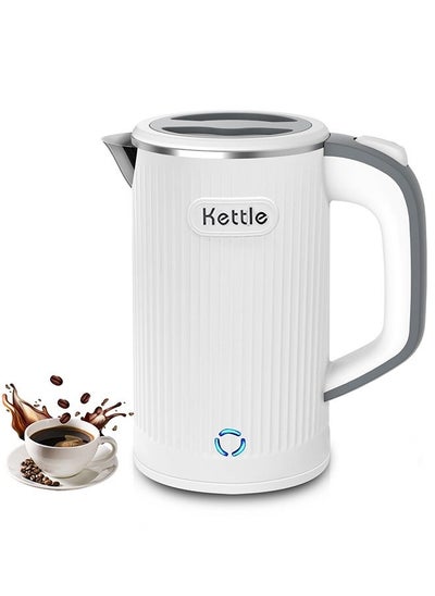 Buy 800ML Portable Electric Kettle with UK Plug, Stainless Steel Quick Boiling, Travel Electric Bottle, Auto Shut-Off and Dry Burning Protection in UAE