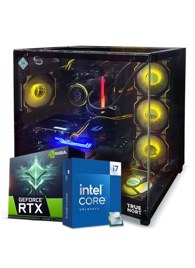 اشتري كمبيوتر ألعاب True Nort، معالج إنتل كور i7-12700F، بطاقة رسومات RTX 4060، 16 جيجابايت ذاكرة وصول عشوائي، 1 تيرابايت SSD، ويندوز 11 برو، صندوق أسود. في الامارات