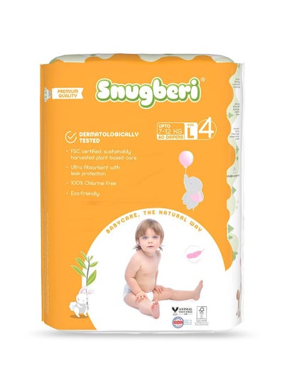 اشتري Snugberi Diaper Size 4 Large 7-12 kg - Mega Pack 60 في الامارات