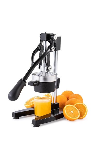 Buy Commercial Grade CitruS Juicer Hand Press Manual Fruit Juice Squeezer Orange Lemon Pomegranate Black in UAE