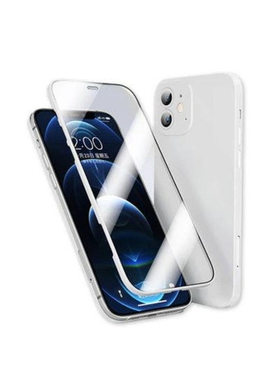Buy 360 case for iPhone 12 (protective case + transparent screen) White in Egypt