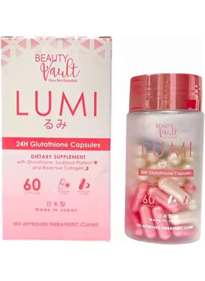 Buy Beauty Vault LUMI 24H Glutathione Capsules, 60 Count in Saudi Arabia