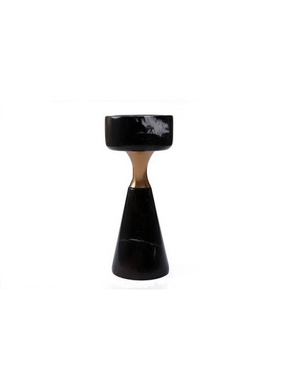 Buy Classica Candle Holder 9x9x22Cm Black in UAE