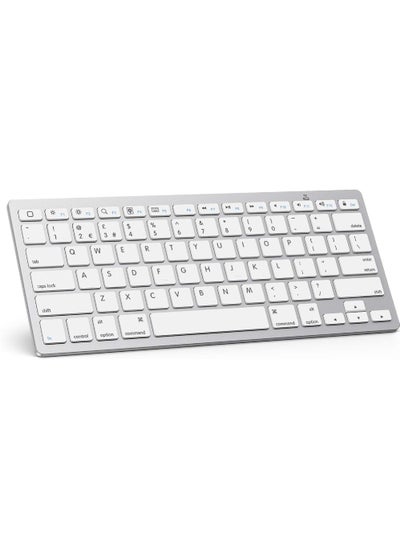 Buy Ultra-Slim Bluetooth Keyboard Compatible with iPad 10.2-inch/ 9.7-inch iPad Air 10.5 iPad Pro 11/12.9 iPad Mini 5/4 iPhone and Other Bluetooth Enabled Devices in UAE