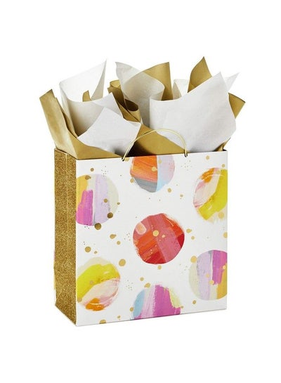 اشتري Signature Large Gift Bag With Tissue Paper Modern Dots (Baby Showers Bridal Showers Weddings All Occasion) في الامارات