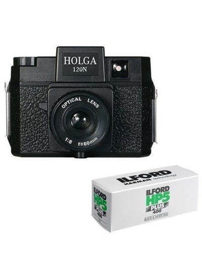 Buy Holga 120N Medium Format Film Camera (Black) with 120 Film Bundle in UAE