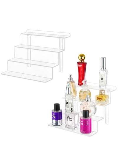 Buy 2 pcs Clear Acrylic Showcase Display Risers Dessert, Cupcake Stand Risers, Home Display Rack, Cosmetics Makeup Organizer Tiered Riser, Doll Toy Display Holder for Home, Office in Saudi Arabia