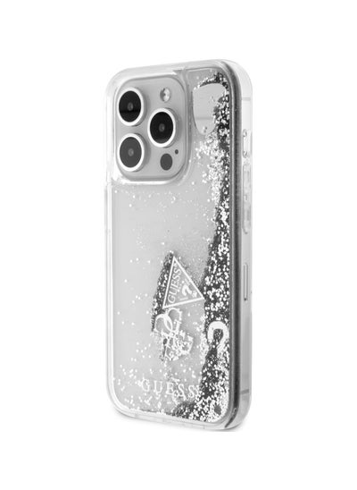 Buy Guess Liquid Glitter Case For iPhone 15 Pro Max (Silver) in UAE