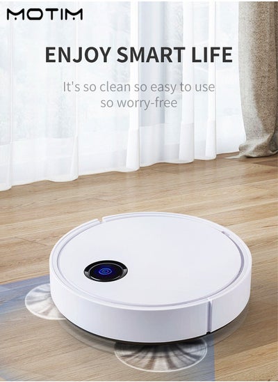 Buy Robot Vacuum Cleaner with Mop, Long Lasting Strong Suction, Bilateral Brush, No-Go&No-Mop Zones, 90mins Runtime, 200ML Dust Box, 3000MAH, Perfect for Pet Hair in Saudi Arabia