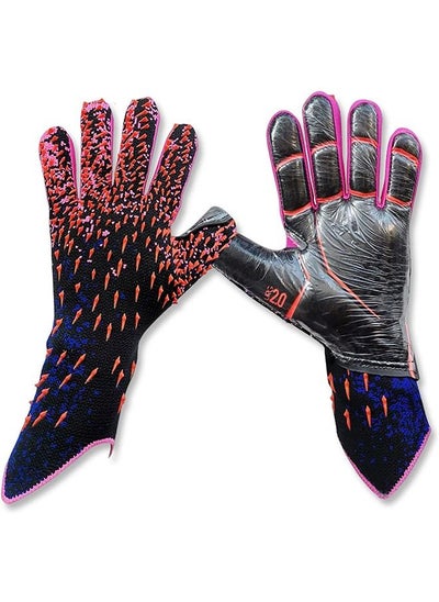 اشتري Children's Football Gloves Goalkeeper Gloves Children's Goalkeeper Gloves Wear-resistant Non-slip Wrist Guard Goalkeeper Gloves - Red في السعودية