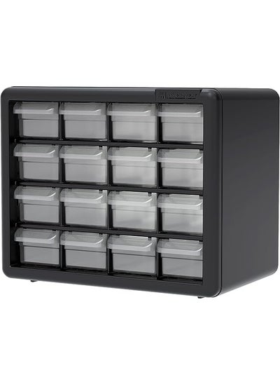 Buy 10116, 16 Drawer Plastic Parts Storage Hardware And Craft Cabinet, 10-1/2-Inch W X 6-1/2-Inch D 8-1/2-Inch H, Black in UAE