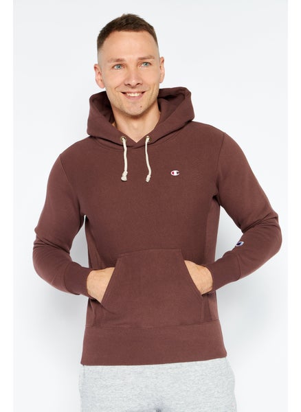 Buy Men Sportswear Fit Long Sleeve Outdoor Sweatshirt, Brown in UAE