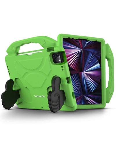 Buy Moxedo Shockproof Protective Case Cover Lightweight Convertible Handle Kickstand for Kids with Pencil Holder Compatible for iPad Pro 11 inch (2018 / 2020 / 2021) / iPad Air4 10.9-inch 2020 - Green in UAE