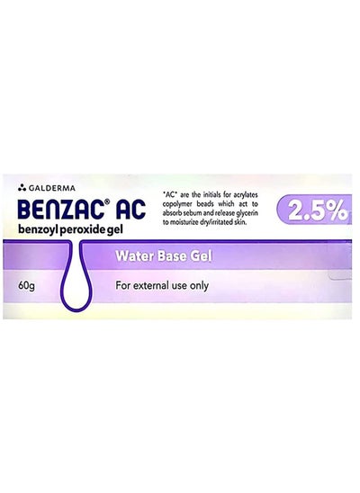 Buy Benzac AC 2.5% Benzoyl Peroxide Gel 60g in UAE