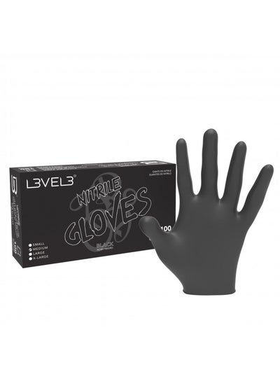 اشتري L3 Level 3 Nitrile Gloves - Professional Heavy Duty Disposable Gloves - Latex Free - Fits Snug - Box of 100 في الامارات