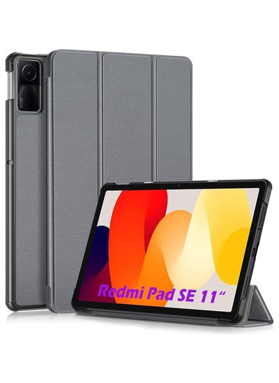 اشتري Case for Xiaomi Redmi Pad SE 11'' 2023, Folding Folio Ultra-Thin PU Leather Stand Case with Auto Sleep/Wake Cover for Xiaomi Redmi Pad SE (Gray) في السعودية