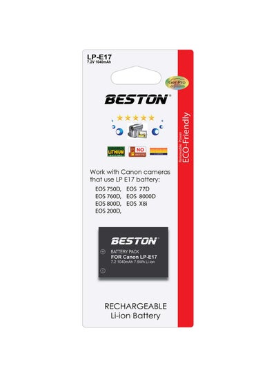 Buy Beston LP-E17 Camera Battery (1040mAh, 7.4V) in Egypt