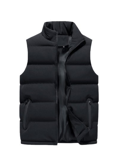 اشتري Lightweight Casual Down Jacket Winter Warm Vest black sleeveless jacket man without hood في السعودية