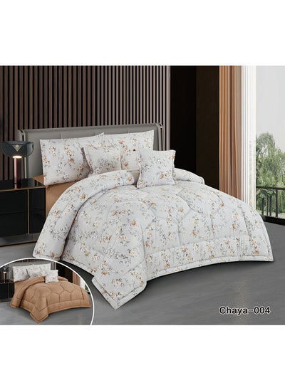 Buy Horse Comforter Set With Soft Silky Fabric Two Sides Floral Print 4 Pieces Single Size in Saudi Arabia