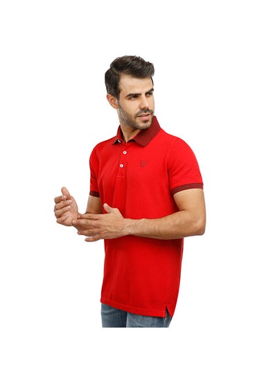 اشتري COUP Regular Basic Polo Shirt For Men - Red - M في مصر