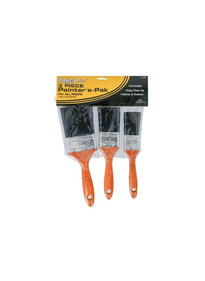 Buy 3-Piece Project Select Painters Pak Polyester Paint Brush Set Multicolour 1 x 10 x 11 inch A225 in Saudi Arabia