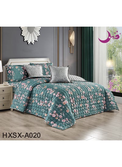 Buy Bedspread comforter set, consisting of 4 pieces, polyester comforter, size 170 by 220 cm in Saudi Arabia