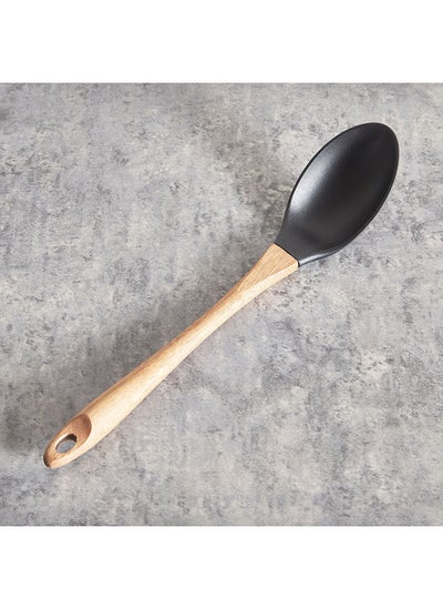 اشتري Nylon Solid Serving Spoon With Wooden Handle 33x7.5 cm في الامارات