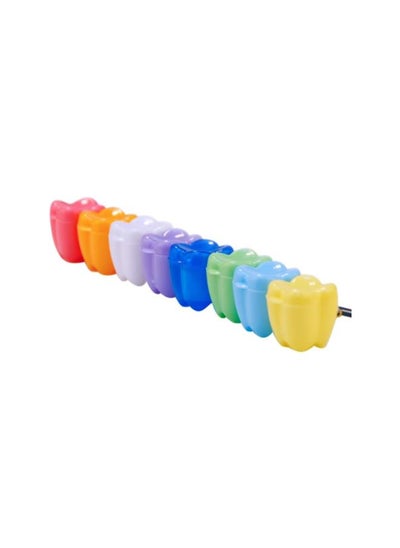 Buy 7PCS Neon Tooth Saver Teeth Necklaces Box Plastic Lightweight Tooth Holders Case for Kids Baby Toddler Gifts in UAE