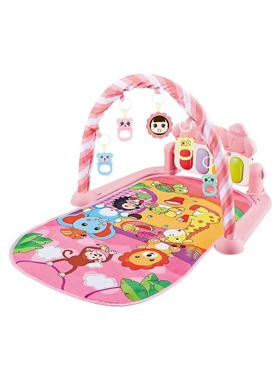 Buy Baby Activity Gym Mat Tummy Time Mat with Removable Toys Easy to Carry Bar Washable Padded Activity Mat Play Gym for Newborn Infants Babies Toddlers Baby Shower Gift in UAE