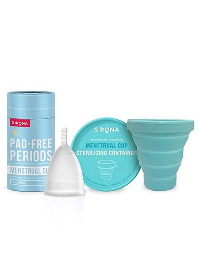 اشتري Collapsible Silicone Cup Foldable Sterilizing Container Cup For Menstrual Cup 1 Unit With Reusable Menstrual Cup Small (Pack Of 1) ; Kills 99% Of Germs ; Menstrual Cup Sterilizer في السعودية