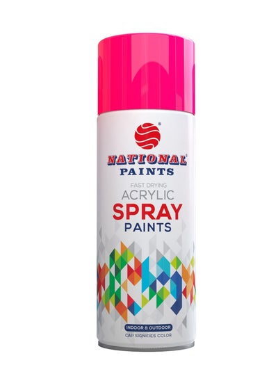 Buy Fast Drying Acrylic Spray Paint - FLUORESCENT MAGENTA 755 in UAE