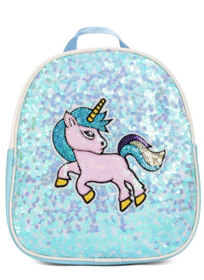 اشتري Eazy Kids - Sequin School Backpack - Unicorn Green في الامارات